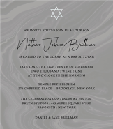 Gray Marble Bar Mitzvah Invitation